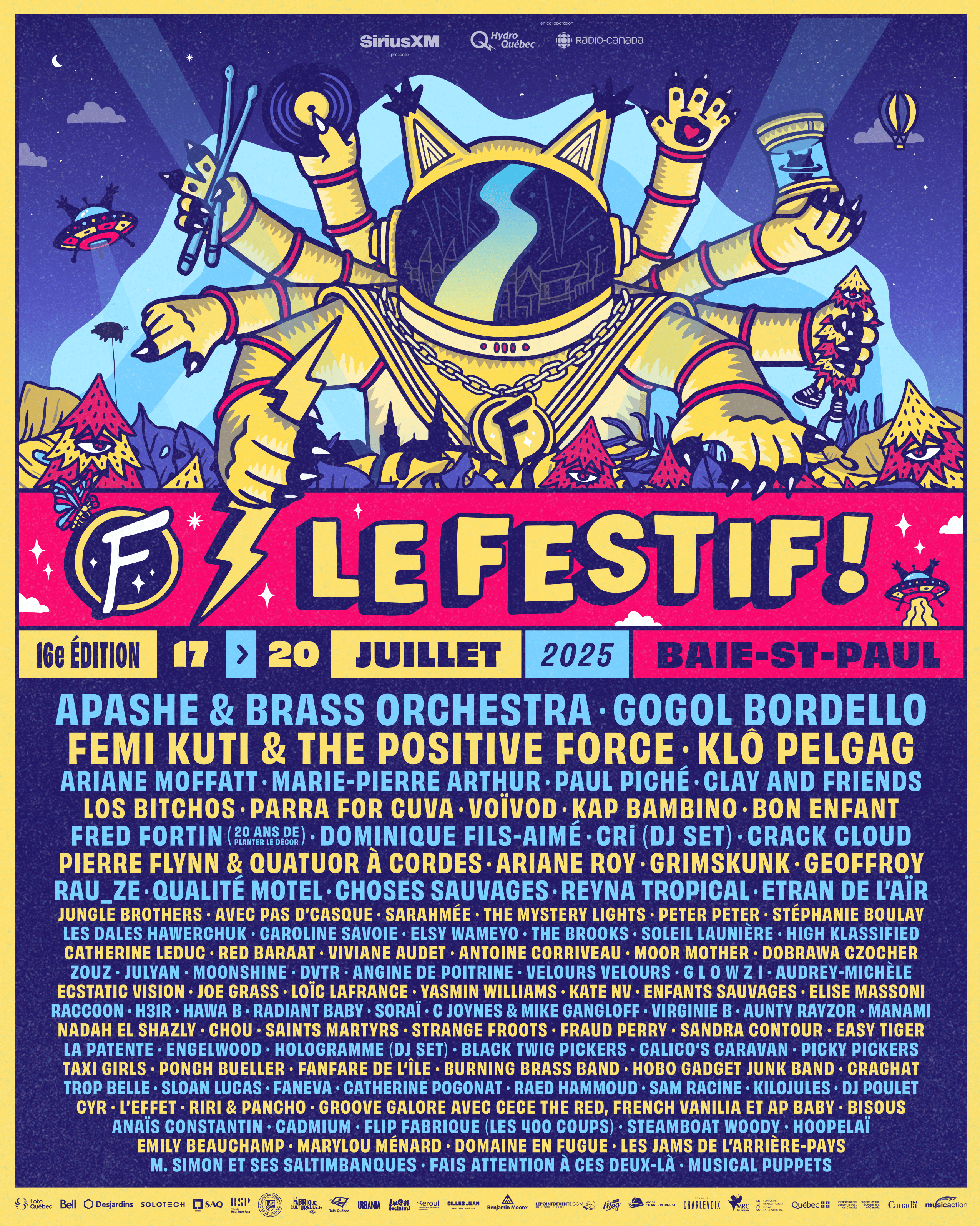 Affiche artistes Le Festif!