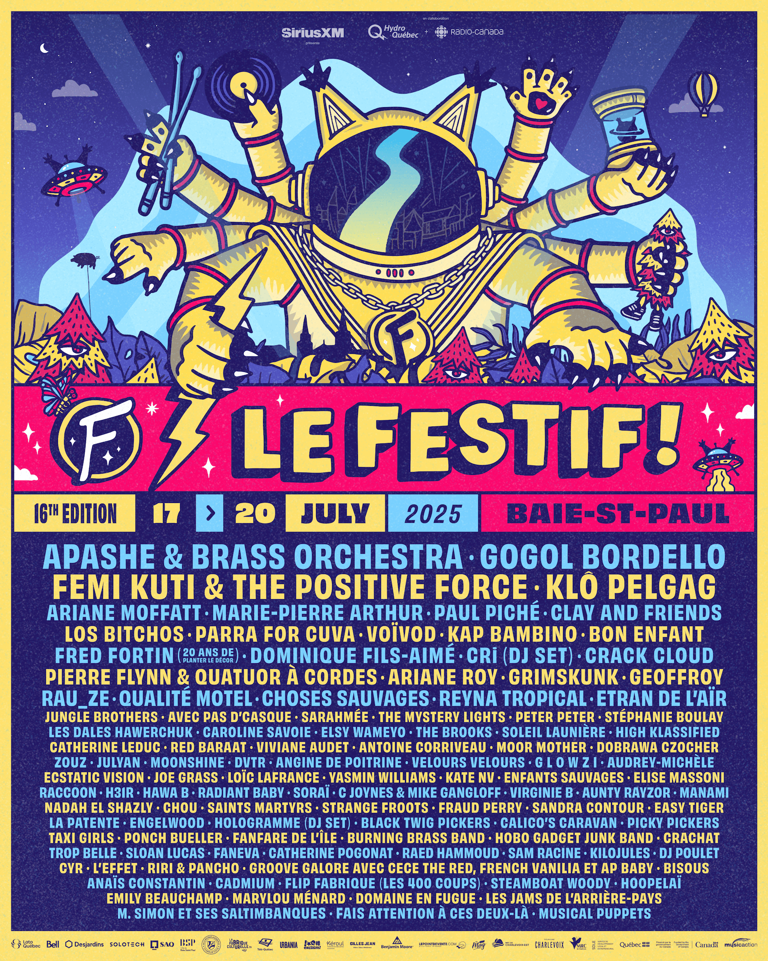 Affiche artistes Le Festif!